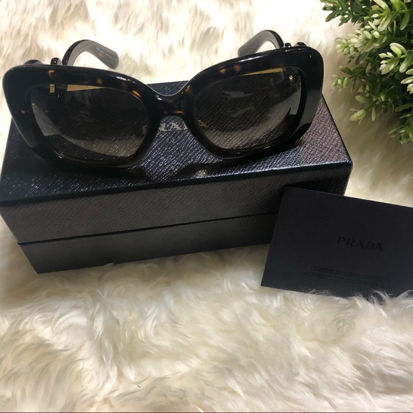 Prada Accessories - PRADA Baroque Tortoise Sunglasses
